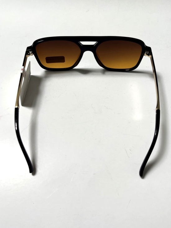 New LUCKY BRAND Double Bridge Aviator Sunglasses Acetate Brown Amber Lens main image 6